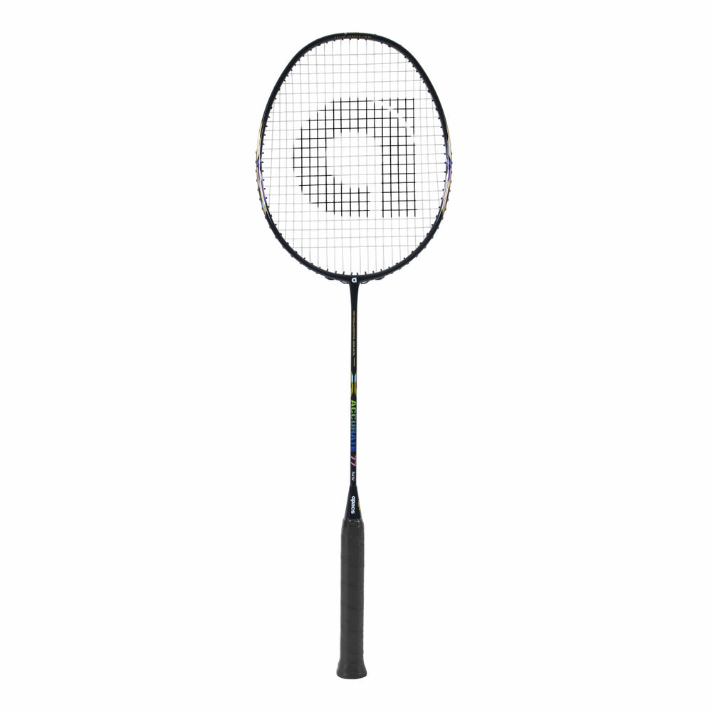 APACS Accurate 77 Badminton Racquet (Unstrung, Black Glossy)
