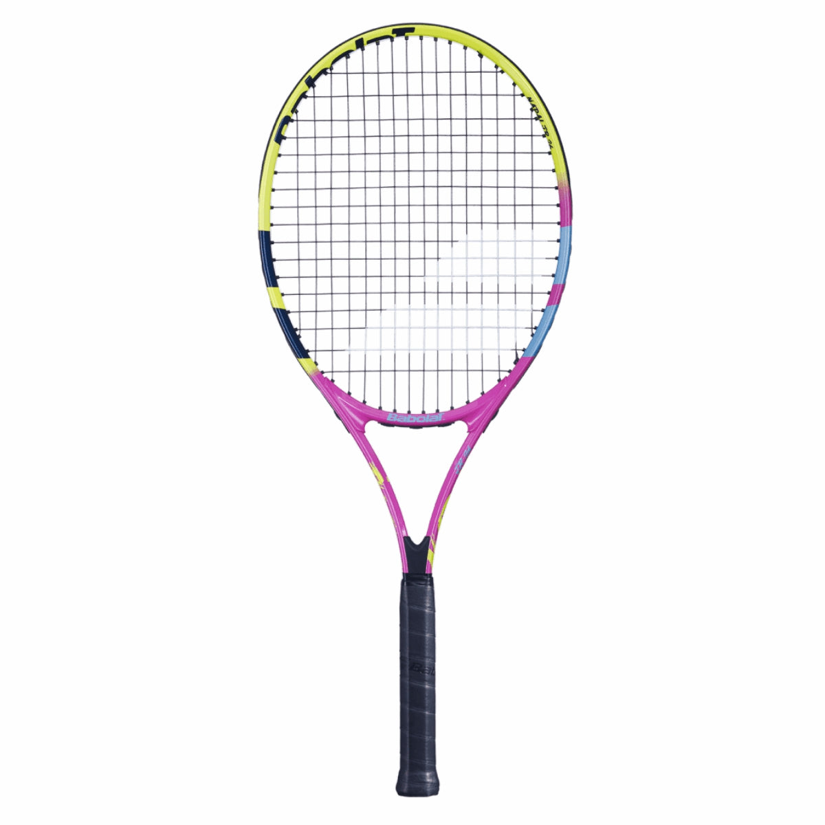 BABOLAT Nadal Junior 26 Tennis Racquet (Yellow/Pink/Blue, Strung)