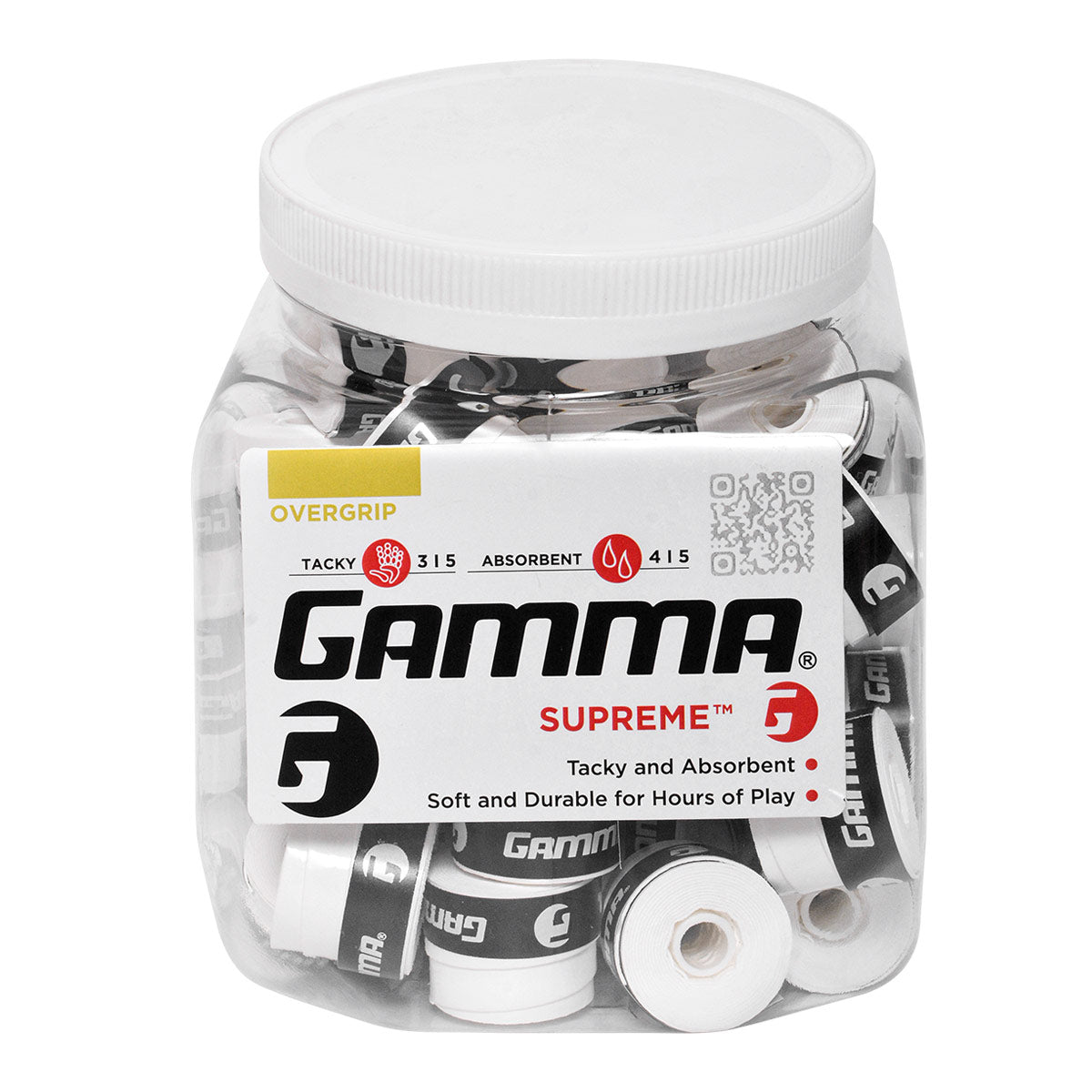 GAMMA Supreme Overgrip (60 Pcs, White)