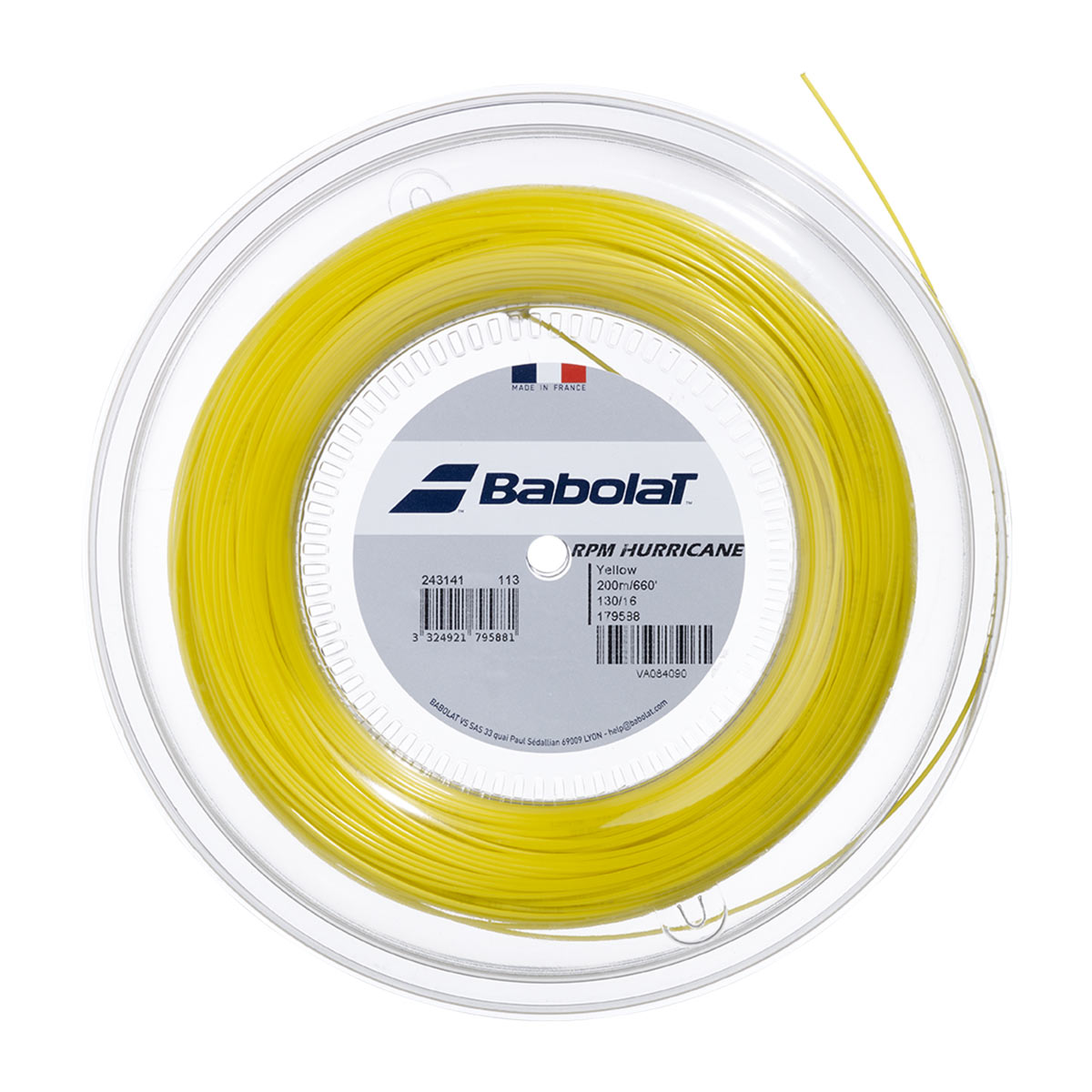 BABOLAT RPM Hurricane Tennis String Reel (16 / 1.30mm, Yellow)