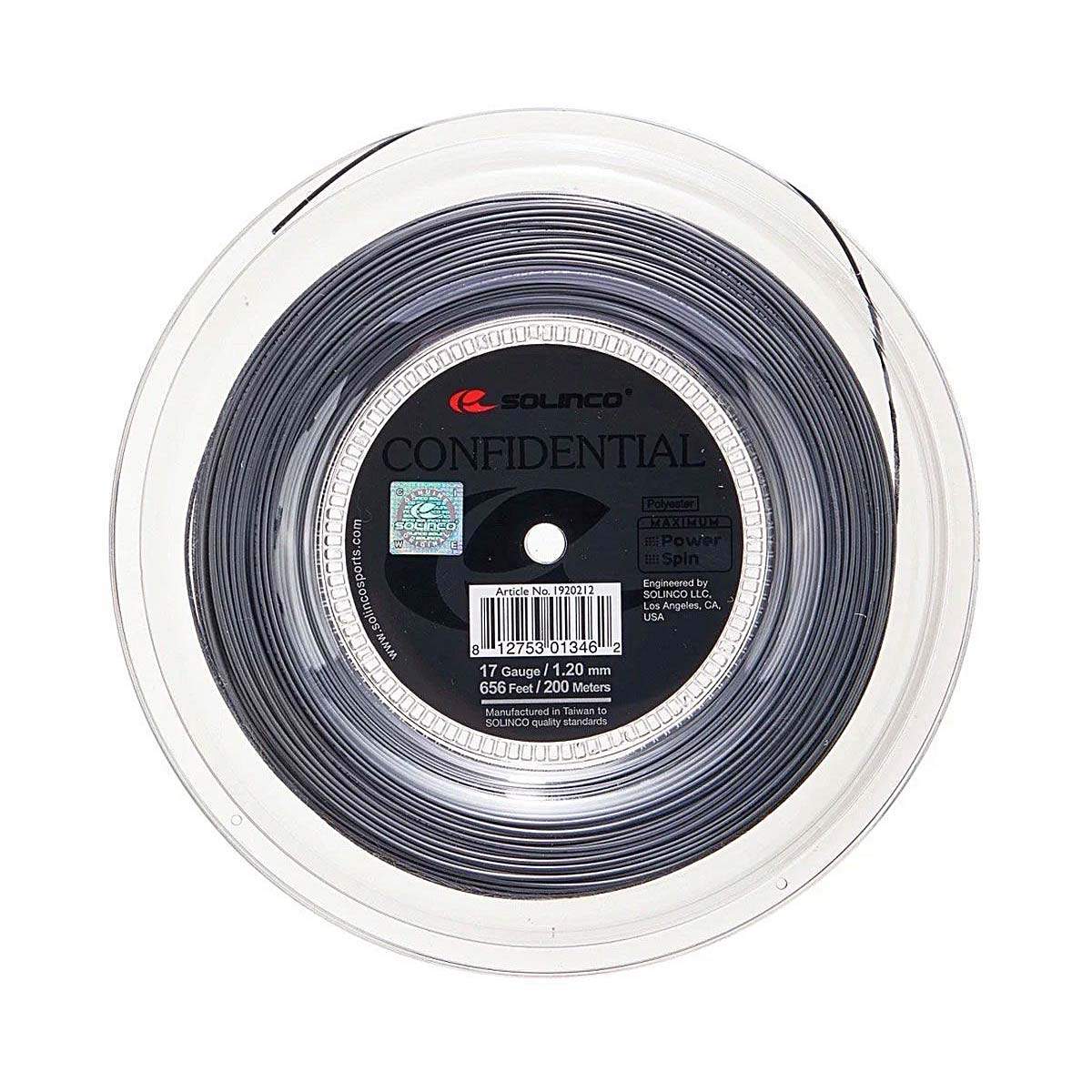 SOLINCO Confidential Tennis String Reel (17 / 1.20mm, 200 m)