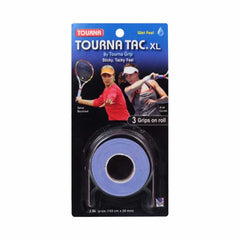 TOURNA Tac Overgrip Grip XL (3 Grips on roll, Blue)
