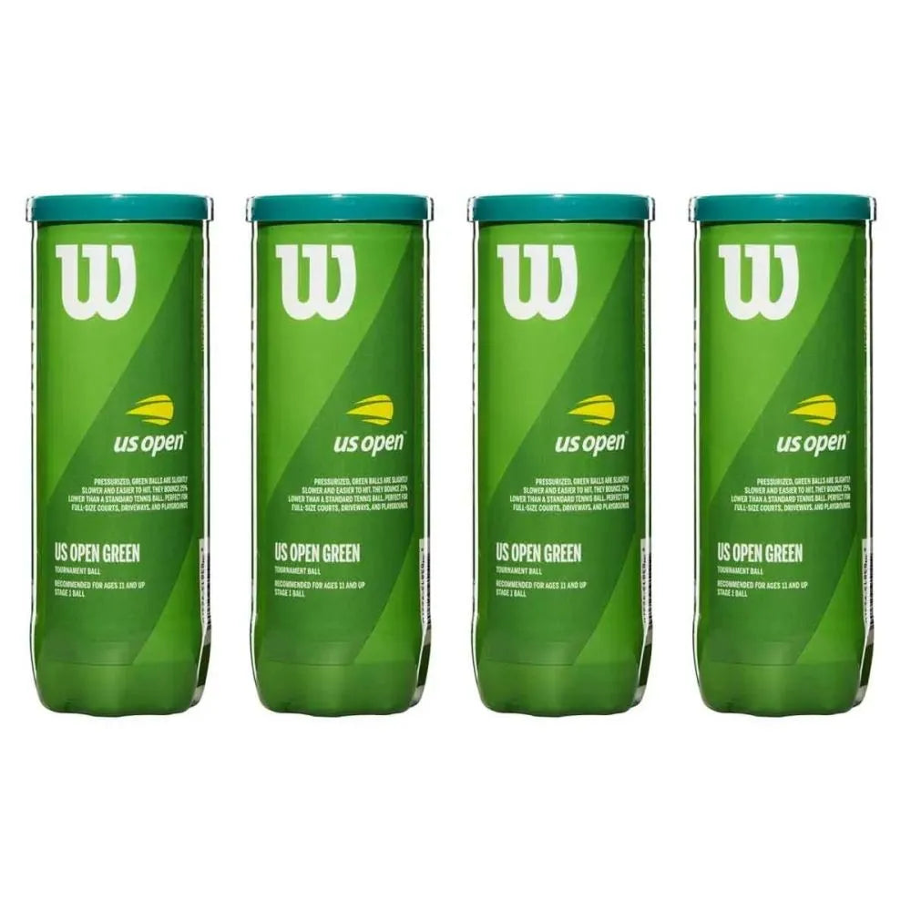 WILSON US Open Green Transtition Tennis Ball Dozen (12 Balls)