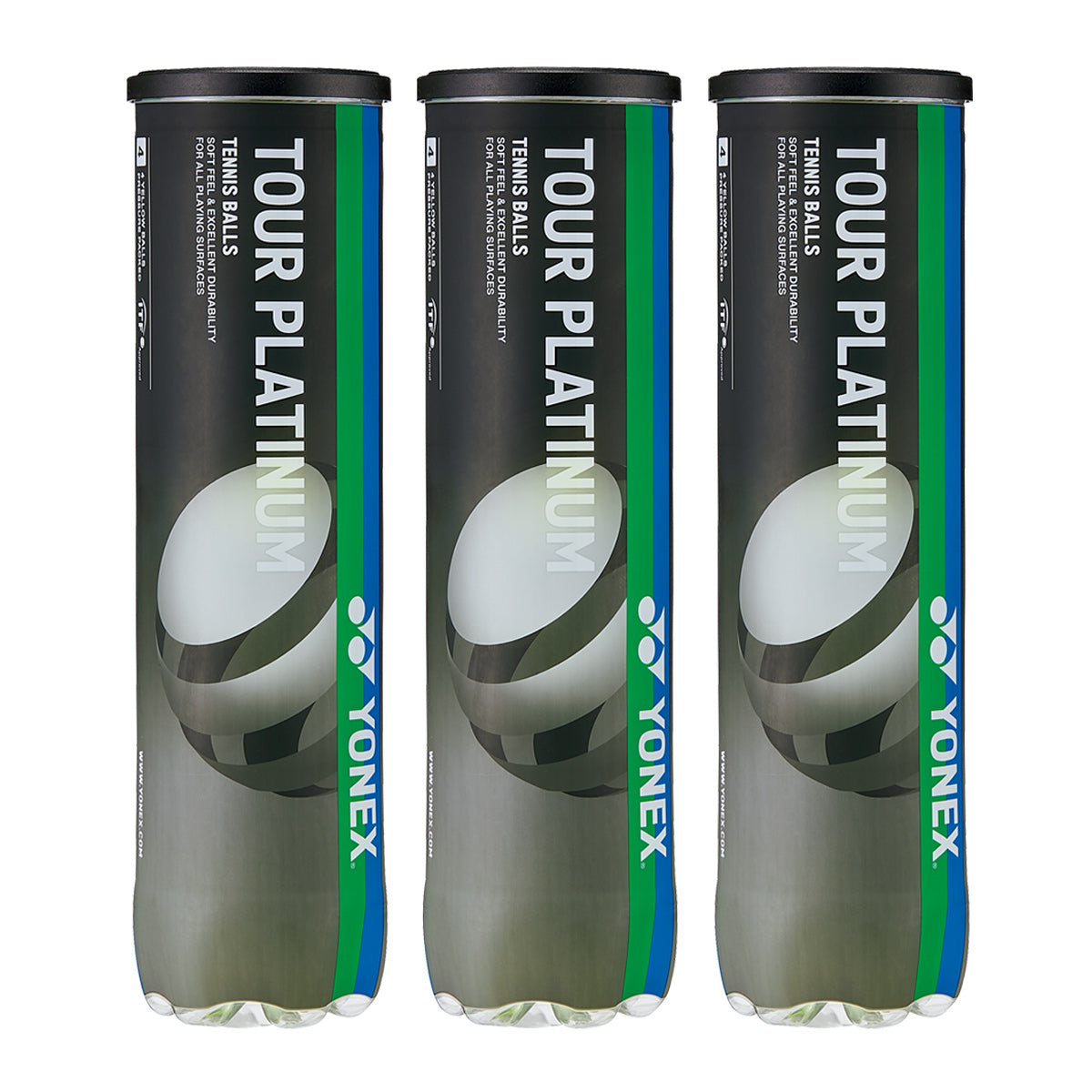 YONEX Tour Platinum Tennis Ball Dozen (12 Balls)